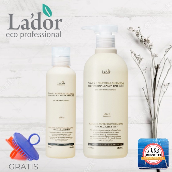 LADOR Triplex Natural Shampoo - Shampo Natural Perawatan Kulit Kepala Kering Gatal Sensitif