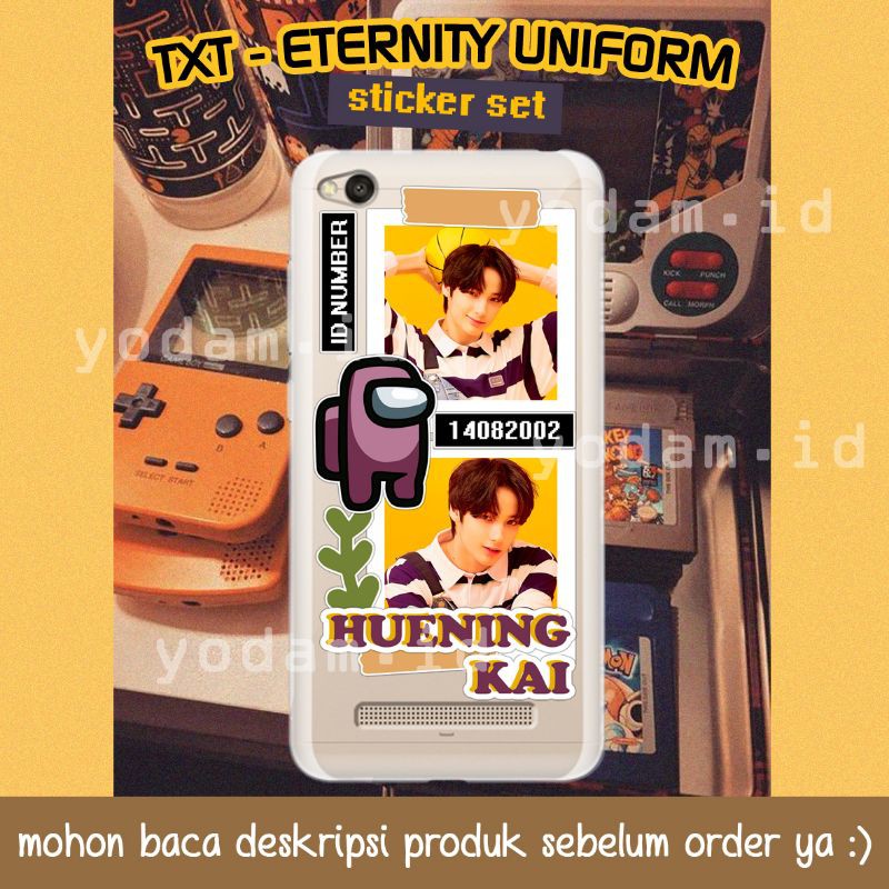 DIY STICKER CASE, STICKER AESTHETIC, STIKER KPOP TXT - TXT Eternity Uniform Sticker Set