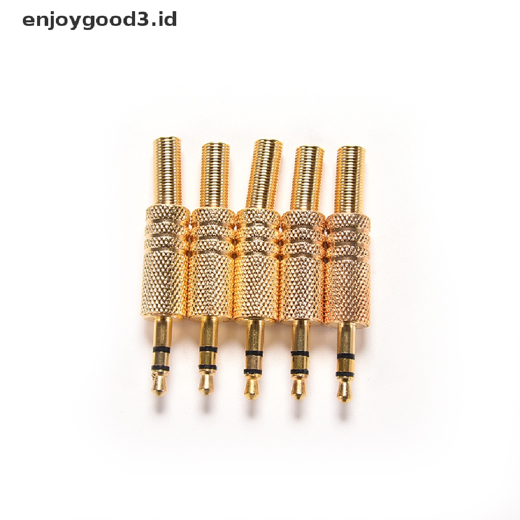 (Rready Stock) 1 Pcs Adaptor Konektor Jack Audio TRS 3.5 mm 1 / 8 &quot;Male Lapis Emas  (ID) Buku Novel Dewasa Dalam Bahasa Mandarin