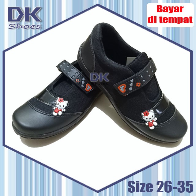 Viola Kitty 26-35 Sepatu Sekolah Hitam Anak Perempuan / Sepatu Hitam Kitty / Sepatu Flat Shoes Anak