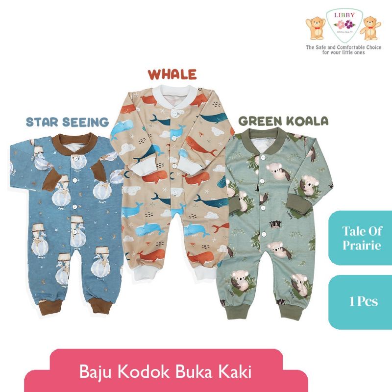 (ECER) Libby Baju KODOK Panjang 0-6 bulan / Sleepsuit