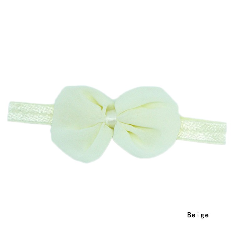 Bandana Bando Anak Balita Warna Chiffon Bowknot Ikatan Simpul Elastis Hairbands Aksesoris rambut