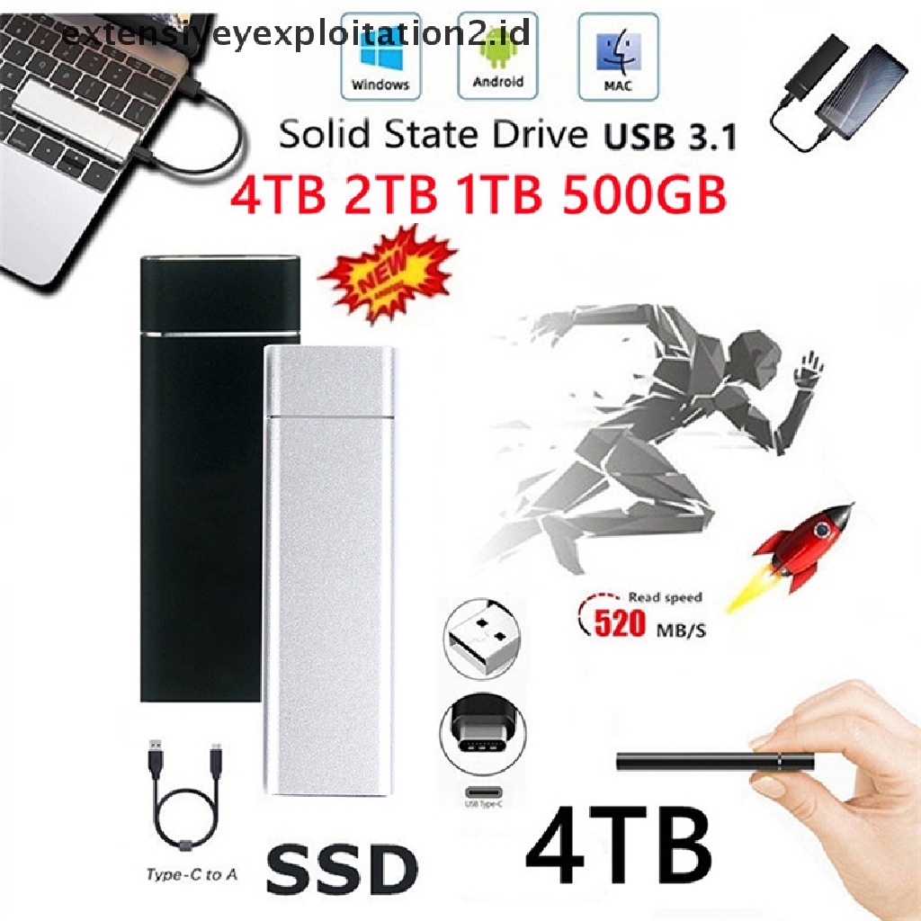 Id Hardisk Eksternal SSD 1TB 2TB 500GB 4TB USB 3.1