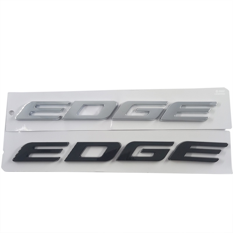 1 Pc Sticker Emblem Dekorasi Bagasi Belakang Mobil FORD EDGE Bahan ABS Warna Chrome