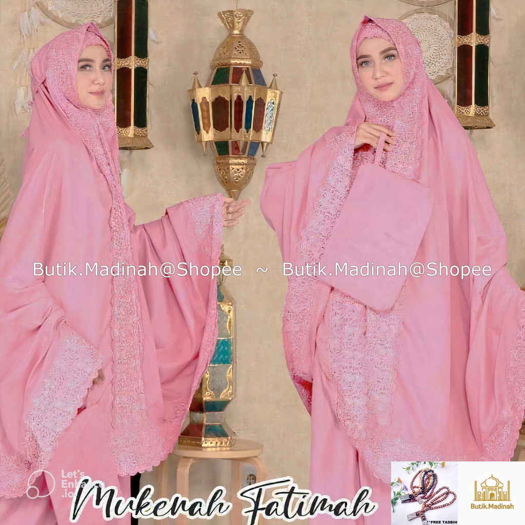 BUTIK.MADINAH MUKENA DEWASA FATIMAH FULL BORDIR KHADIJAH PASTELEENA SYAHRINI