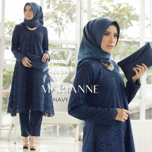 SET MARIANNE FASHION PAKAIAN WANITA SETELAN ATASAN DAN CELANA MS ADA VIDEO REAL PICT