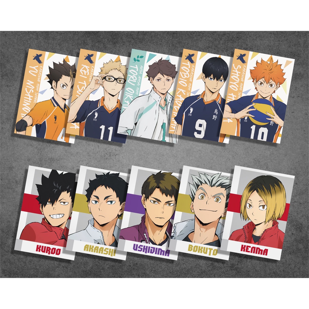 Koleksi Poster Anime Haikyuu A -  Hinata Kageyama Tsukishima Oikawa Kenma Bokuto Atsumu  - Size A4+