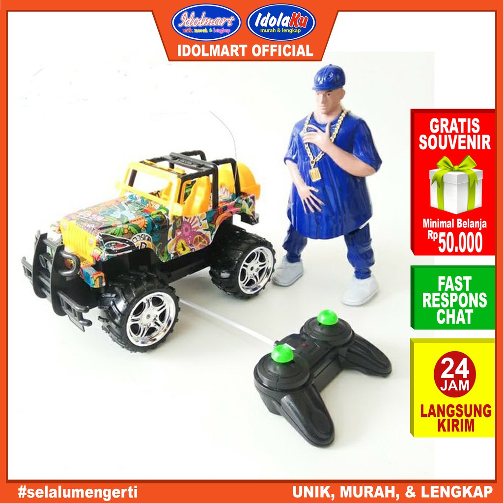 IDOLAKU Mainan Anak Mobil Remote Control / RC Jeep Despacito / Mobil Remot SNI / 123-22 RC