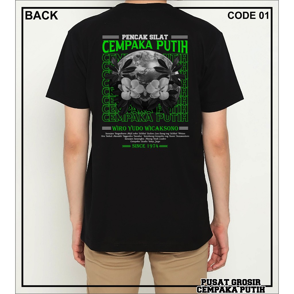 (BISA COD) KAOS CEMPAKA PUTIH | KAOS PSCP BUMI | KAOS PSCP ESTETIC | KAOS SILAT