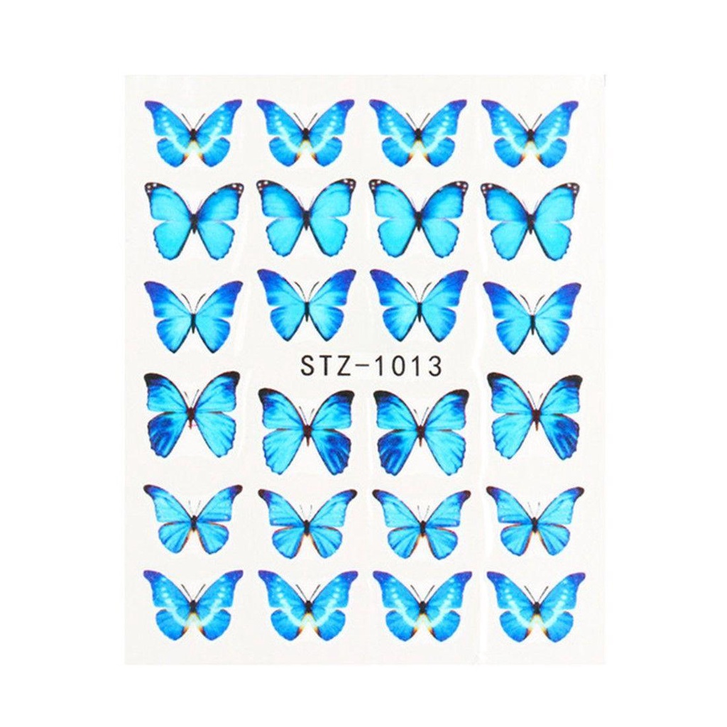 Stiker Kuku Motif Kupu-Kupu Untuk Dekorasi Nail Art DIY Butterfly