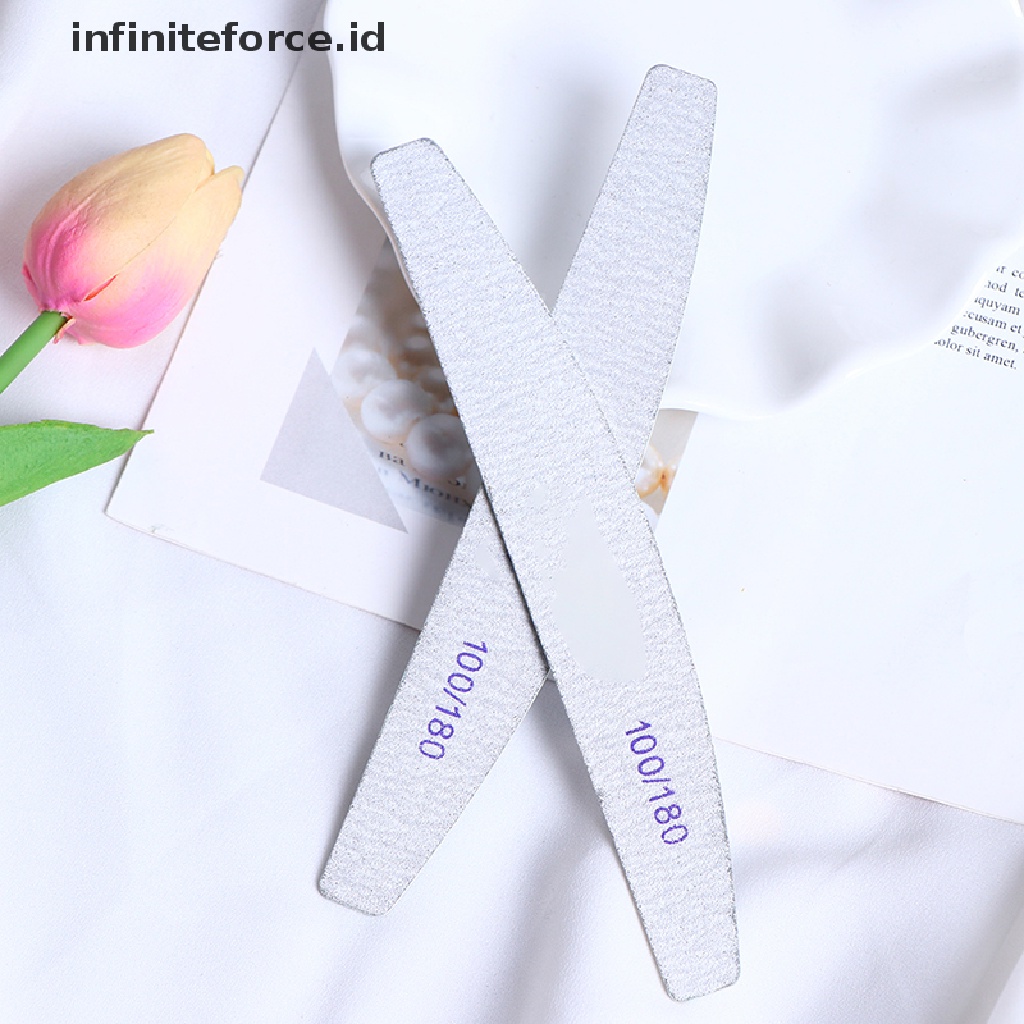 Infiniteforce.id 10pcs / Lot Kikir Kuku Profesional Bahan Kayu 100 / 180