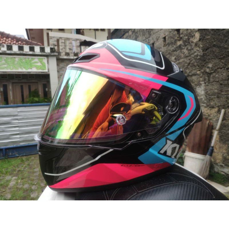 Tear Off KYT TT Course Iridium Red Rainbow / Tear Off TTC Iridium Red