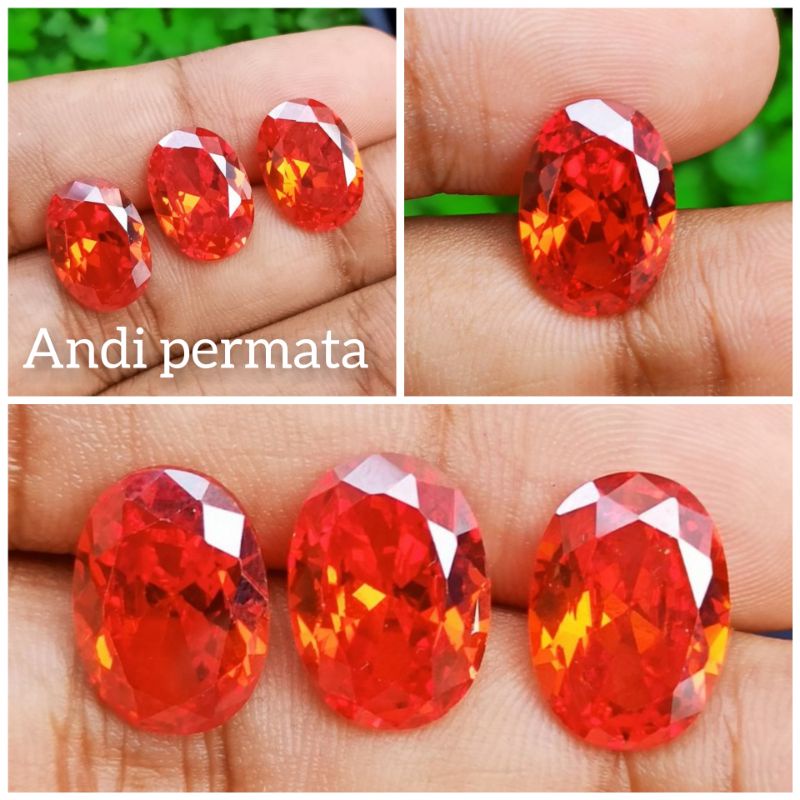 Batu permata safir paparacha orange