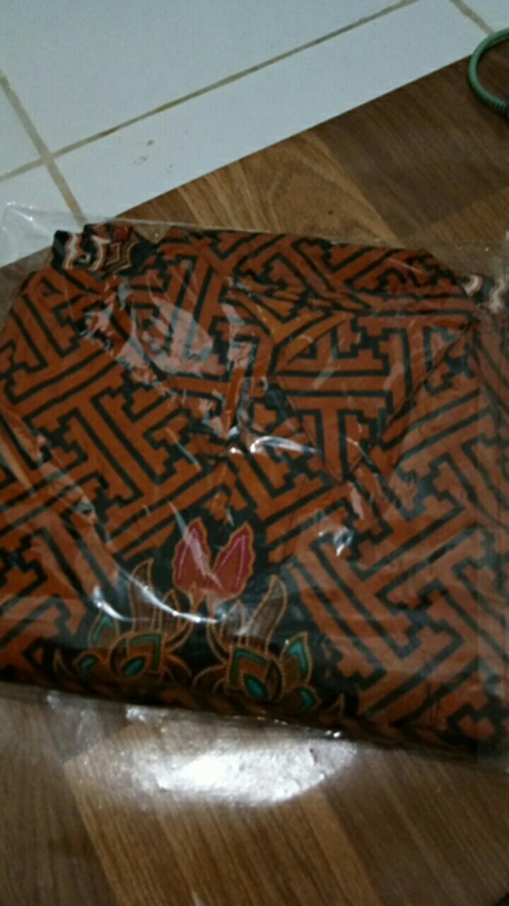 Batik Couple Keluarga Sania Ruffle Ori Ndoro Jowi Dnt Motif Pagar Orange