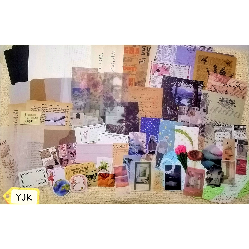 

YJK Diamond Journal Kit 125pc -Scrapbook Journal Kit Vintage Aesthetic Murah