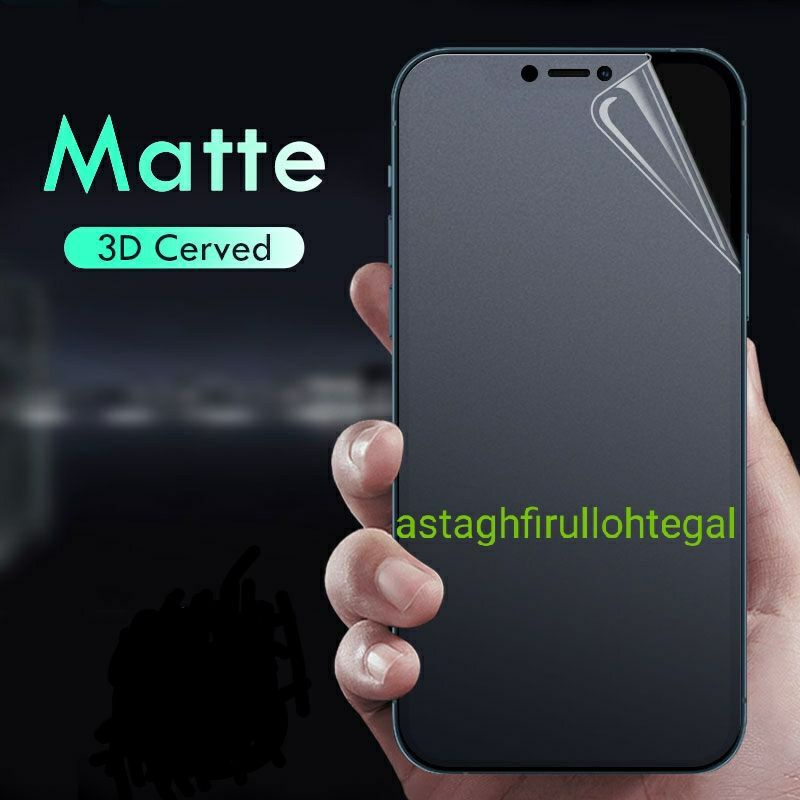 Anti Gores Hydrogel Matte iPhone 13 Mini 13 13 Pro 13Pro Max Screen Guard Protector Anti Minyak Glare Plastik Jelly Lentur iPhone 13 Series Depan Belakang