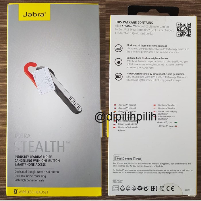 HANDSFREE BLUETOOTH H/F JABRA STEALTH MERAH ORIGINAL HADIAH ERAFONE