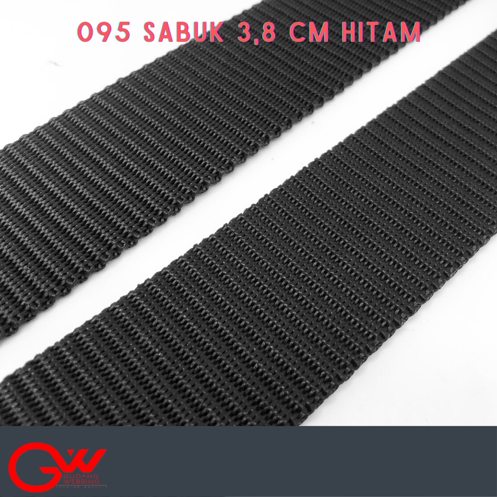 095 SABUK 3,8 CM HITAM