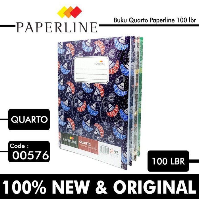 

Buku Tulis Hard Cover Paperline Quarto 100 lembar