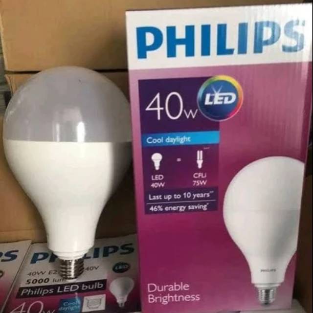 Lampu Philips LED 40 Watt cahaya