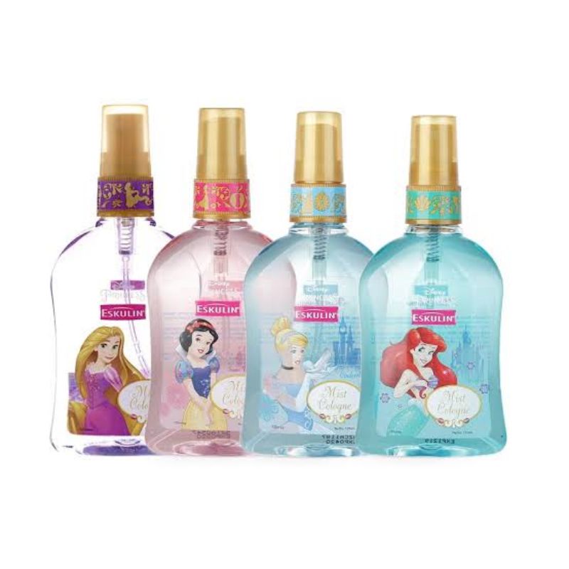 Eskulin mist cologne princess cinderella biru splash cologne/rapunzel ungu botol 125ml