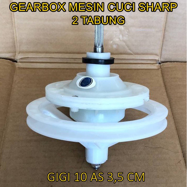 [BAYAR DITEMPAT] Gearbox Mesin Cuci POLYTRON / SHARP Gigi 10 Pully Besar