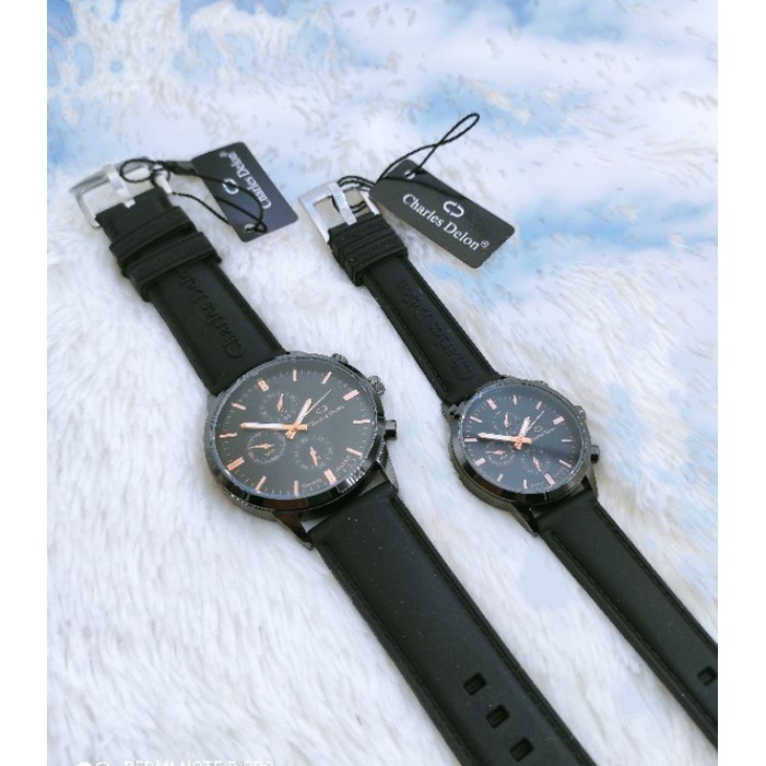 JAM TANGAN COUPLE PASANGAN CHARLES DELON ORIGINAL NEW