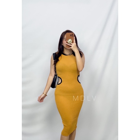 MDLV ~ Ranie Dress Rajut Dress Bodycon Rajut Fashion Wanita