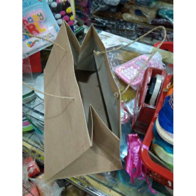 

paper bag bronis/bolu polos ukuran 30cm/isi 12pcs/terlaris dan murah