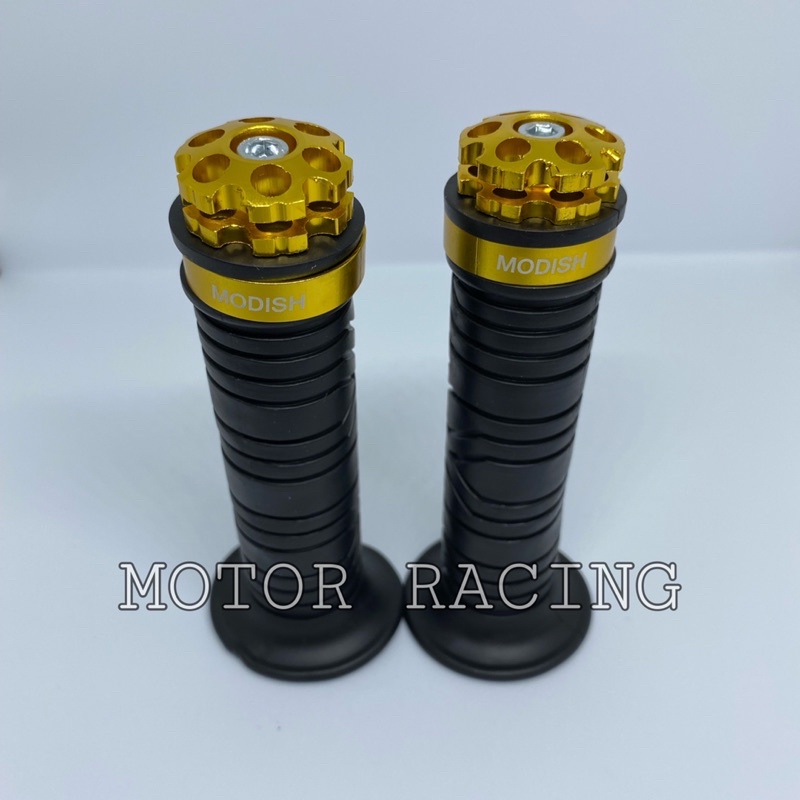 HANDGRIP GRIP KARET EMPUK + JALU STANG CNC RING BISA UNTUK SEMUA MOTOR