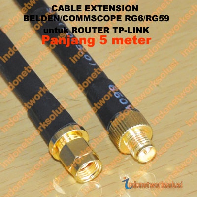 TP-LINK ROUTER CABLE EXTENSION KABEL EKSTENSION BELDEN/COMMSCOPE (5M)