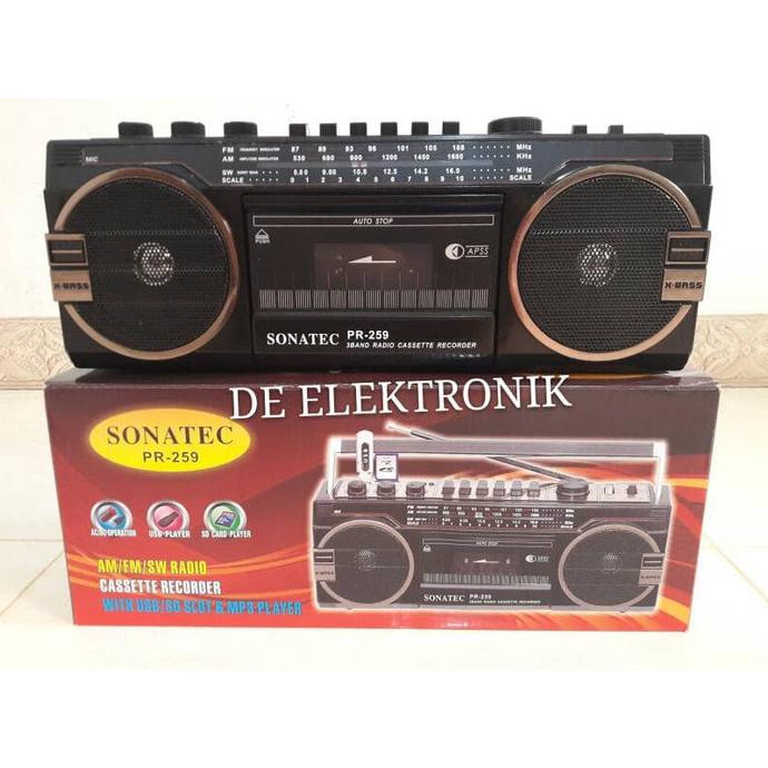 TAPE KASET PITA SONATEC PR-259 USB SD RADIO BARU