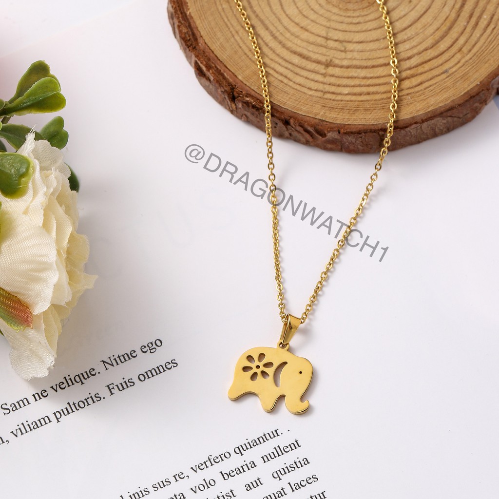 ✅COD-Kalung fashion jepang liontin lucu gajah jewelry Tidak pudar import aksesoris xuping   ACC016