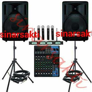 Paket Sound System Outdoor dan indoor ( 15 inch aktif ) ORIGINAL