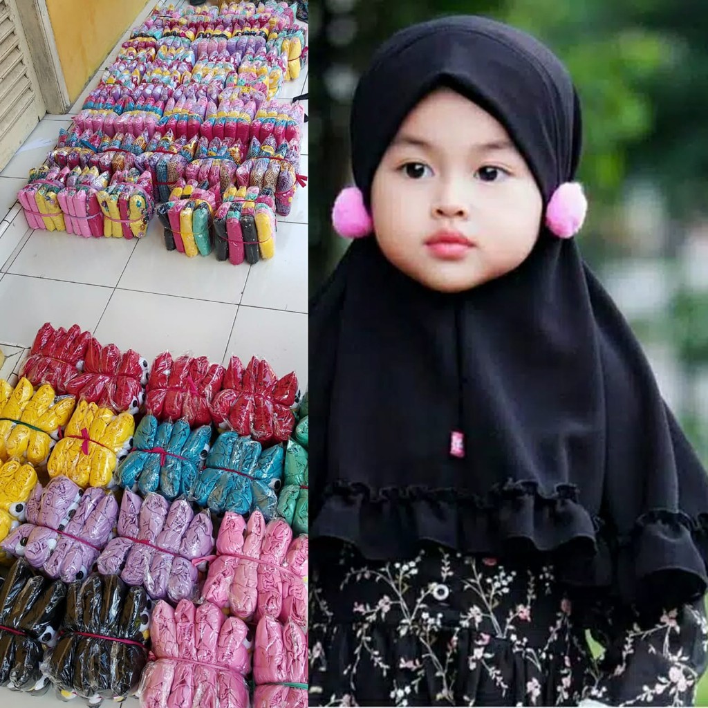 JILBAB ANAK BUBBLE POMPOM