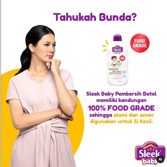 BPOM SLEEK BOTTLE NIPPLE &amp; BABY ACCESSORIES CLEANSER ISI 450ML , 500ML &amp; 900ML (REFILL) / SLEEK SABUN CUCI PIRING / SYE