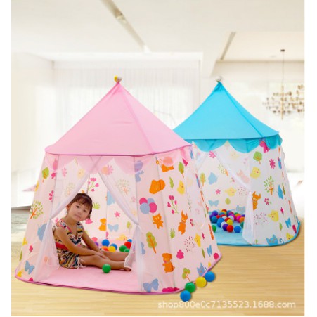 Tenda Anak Model House 2 Pintu Tenda Bermain Princess Castle Tenda Bentuk Istana RS33