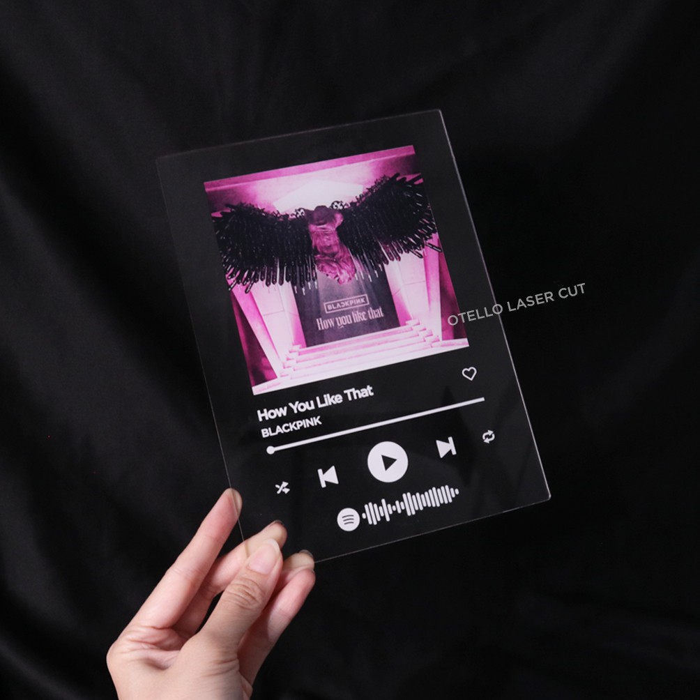 Akrilik Spotify UV Print | Pajangan Akrilik Musik Custom | Cover Album Lagu Custom | Akrilik Lagu