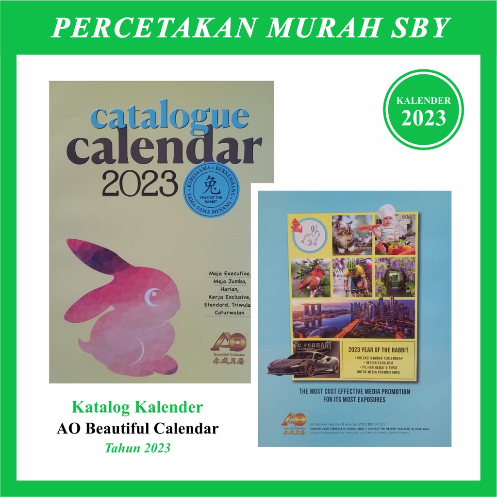 KATALOG KALENDER AO BEAUTIFUL CALENDER TAHUN 2023