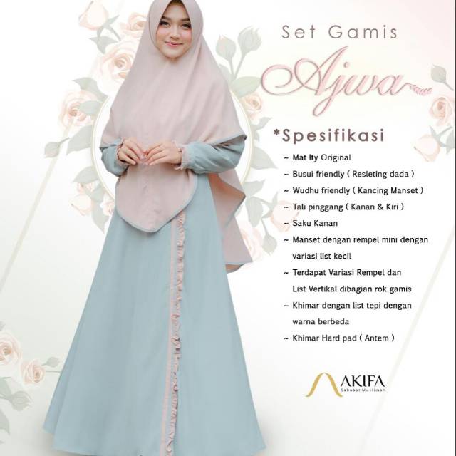 Set gamis ajwa ori akifa
