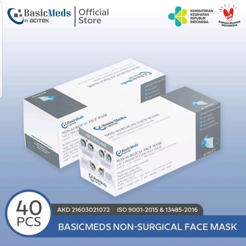 MASKER 3 PLY / MASKER KESEHATAN EARLOOP / SURGICAL MASK / MASKER MULUT BOX