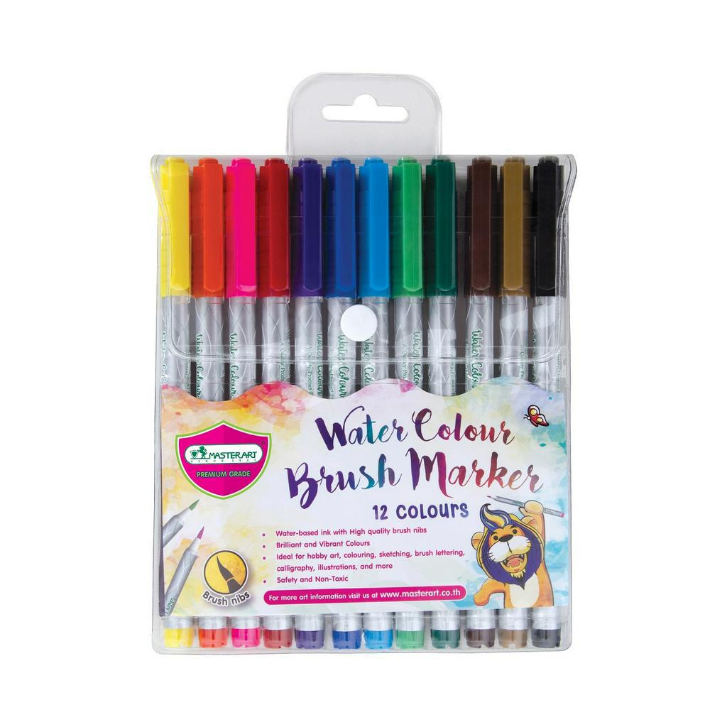 

[Master Art] Spidol Brush Marker Premium Grade 12 Colours