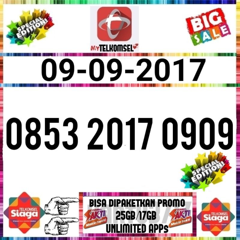 TELKOMSEL 09 09 09 SEPTEMBER 2017 SAKTI COMBO UNLIMITED