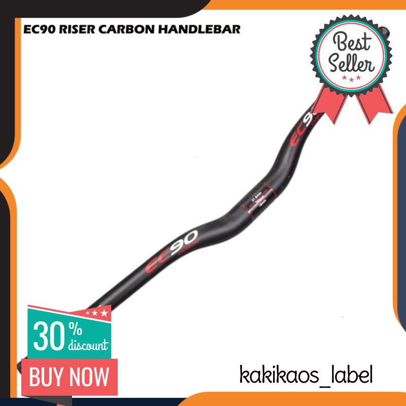 EC90 Handlebar 3K Full Carbon Matt Stang Sepeda 720 31.8 mm