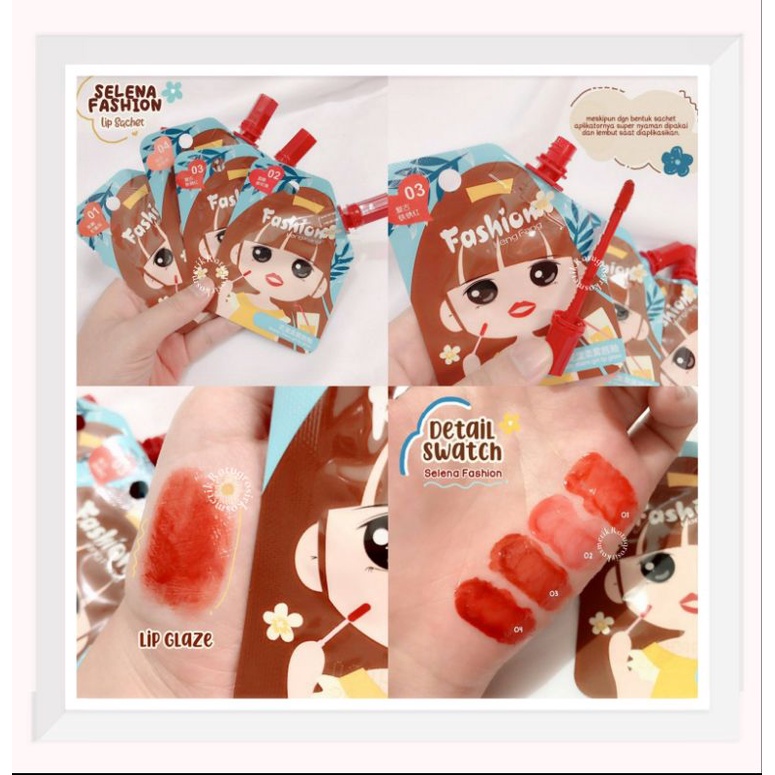 PROMO ECER!!!LIP GLOSS SACHET FASHION BEAUTY GIRL HENGFANG