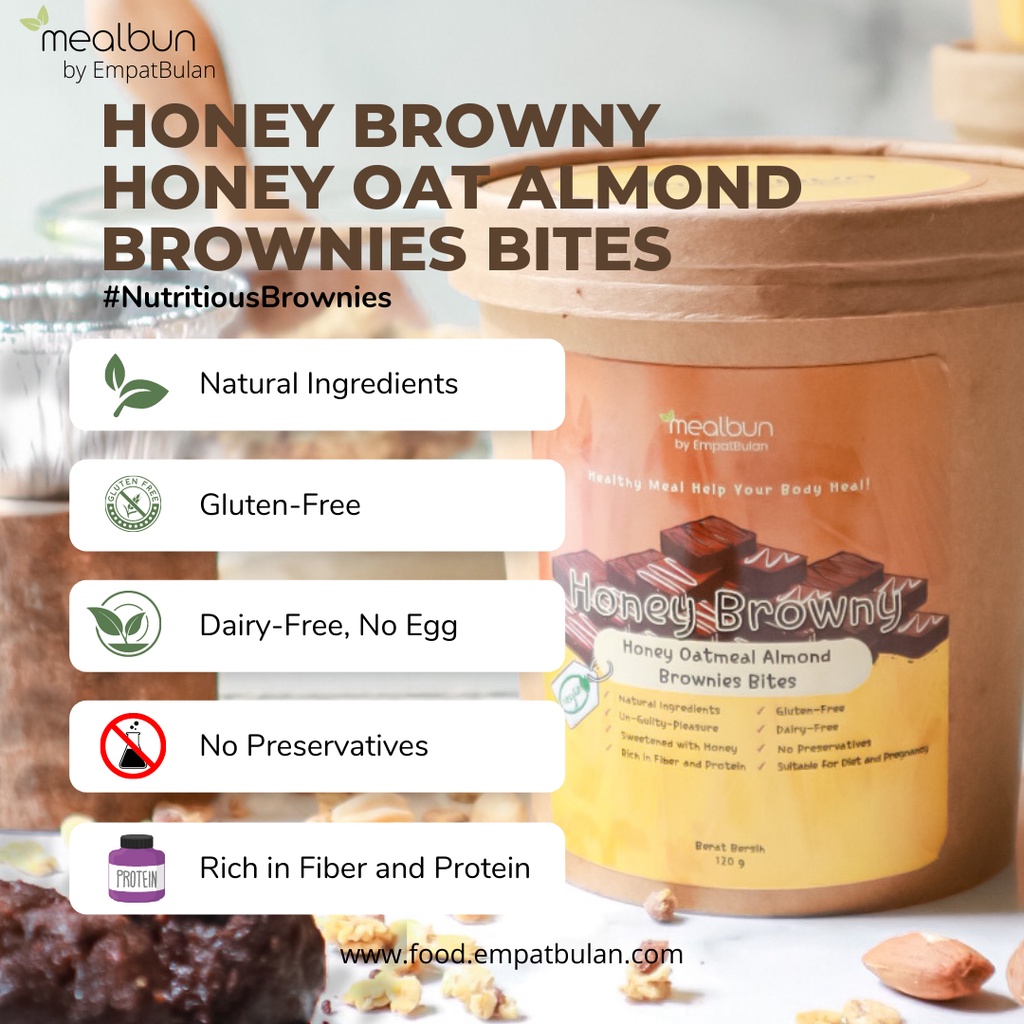 

Nutritious Brownies - Honey Browny Chewy Brownies Bites