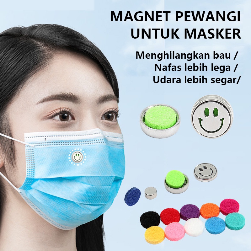 Mask Essential Oil Diffuser Magnet Clip untuk Masker Klip Magnet Diffuser Aromatherapy Masker Essential Oil