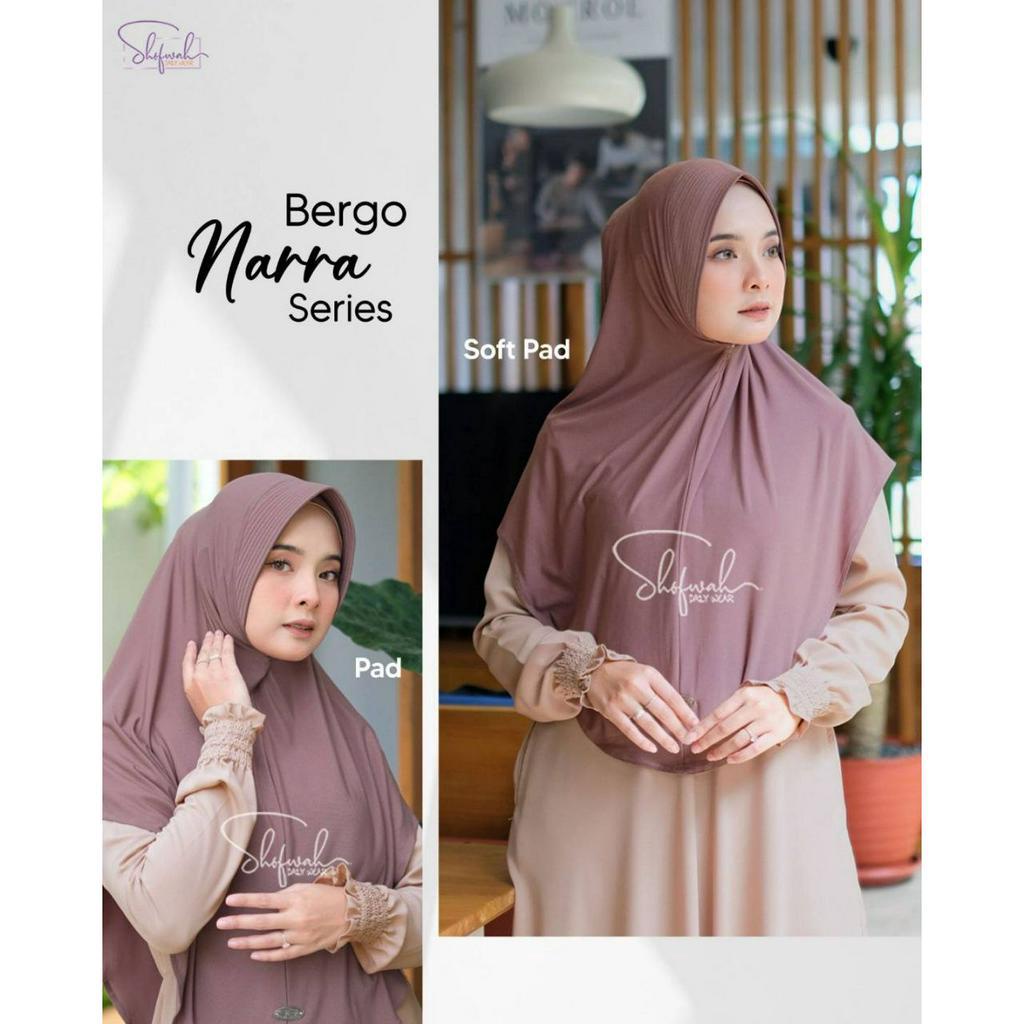 Narra Bergo pad busa by shofwah | bergo pad | jilbab pad | bergo.instan | bergo Jersey | jilbab inst