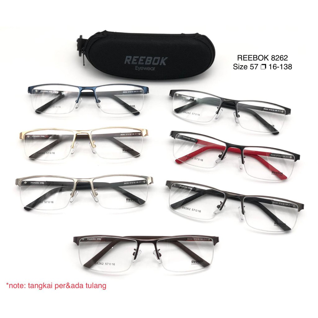 GROSIR  Frame kacamata besi kotak sporty halfframe gantung i8262