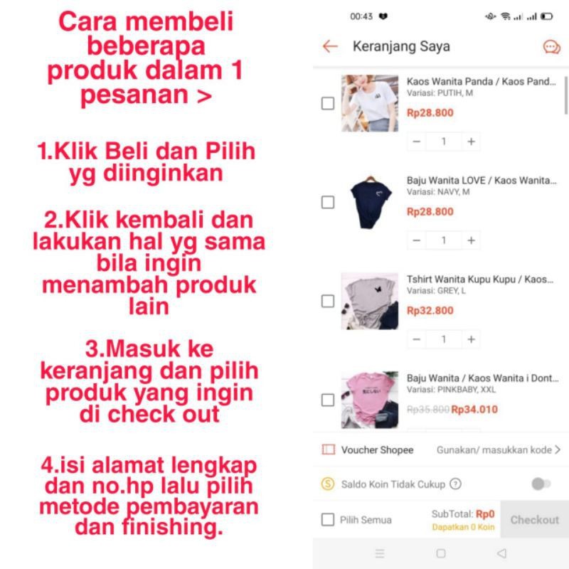 Kaos Wanita BabyDoll  Tshirt Wanita BabyDoll  Baju Wanita  Atasan Wanita